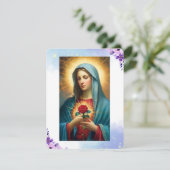 Carte Sainte du Mémorial funéraire catholique Vier (Debout devant)