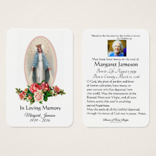 Carte Sainte du Mémorial funéraire catholique Vier