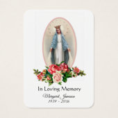 Carte Sainte du Mémorial funéraire catholique Vier (Devant)