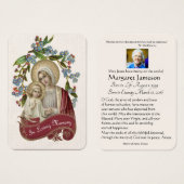 Carte Sainte du Mémorial funéraire catholique Vier (Devant & derrière)