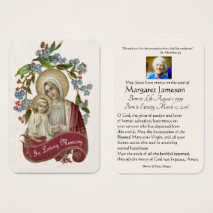 Carte Sainte du Mémorial funéraire catholique Vier