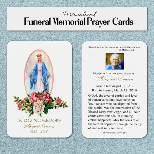 Carte Sainte du Mémorial funéraire catholique Vier