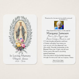 Carte Sainte du Mémorial funéraire catholique Vier