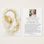 Carte Sainte du Mémorial funéraire catholique Vier (Devant & derrière)