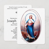 Carte Sainte du Mémorial funéraire catholique Vier (Devant / Derrière)