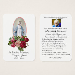 Carte Sainte du Mémorial funéraire catholique Vier