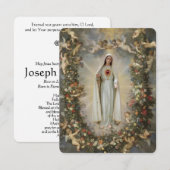 Carte Sainte du Mémorial funéraire catholique Vier (Devant / Derrière)