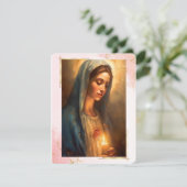 Carte Sainte du Mémorial funéraire catholique Vier (Debout devant)