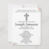 Carte Sainte du Mémorial funéraire catholique Vier (Dos)