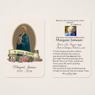 Carte Sainte du Mémorial funéraire catholique Vier