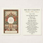 Carte Sainte du Souvenir catholique de la première (Devant & derrière)