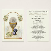 Carte Sainte du Souvenir catholique de la première (Devant & derrière)