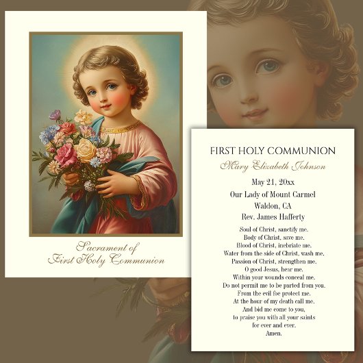 Carte Sainte du Souvenir catholique de la première