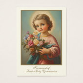 Carte Sainte du Souvenir catholique de la première (Devant)