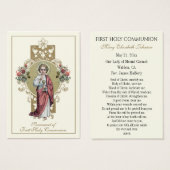 Carte Sainte du Souvenir catholique de la première (Devant & derrière)