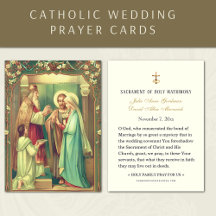 Carte Sainte Élégante Catholique Marie & Joseph Ma