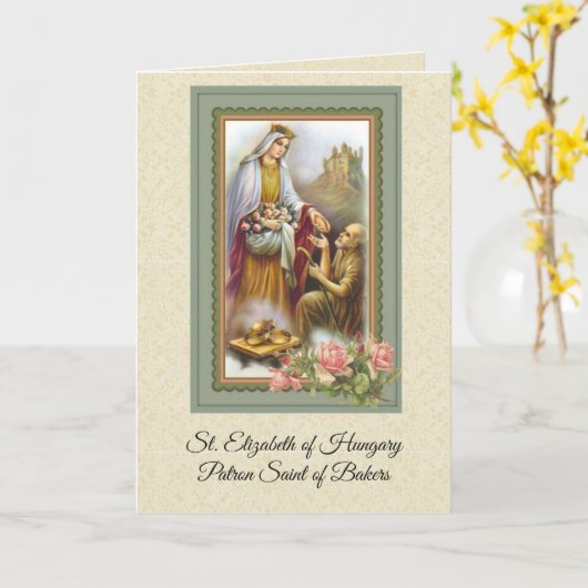 Carte Sainte Élisabeth de Hongrie (Fleur jaune)