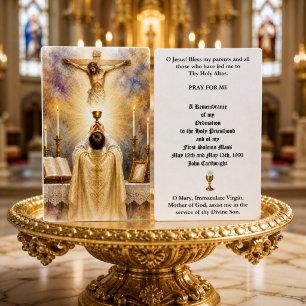 Carte Sainte Eucharistie Prêtre de la Messe latine