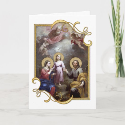 Carte Sainte Famille Jésus Marie Joseph Trinity (Devant)