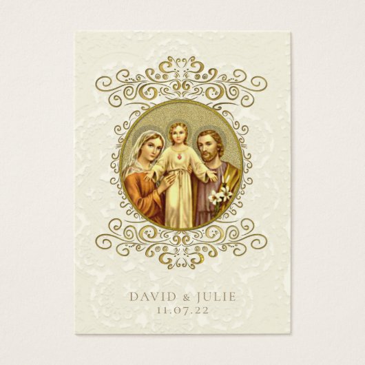 Carte sainte Mariage catholique traditionnelle (Devant)