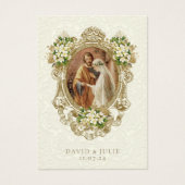 Carte Sainte Mariage Floral Catholique (Devant)