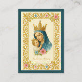 Carte Sainte Marie-Jésus-Christ funéraire catholiq (Devant)