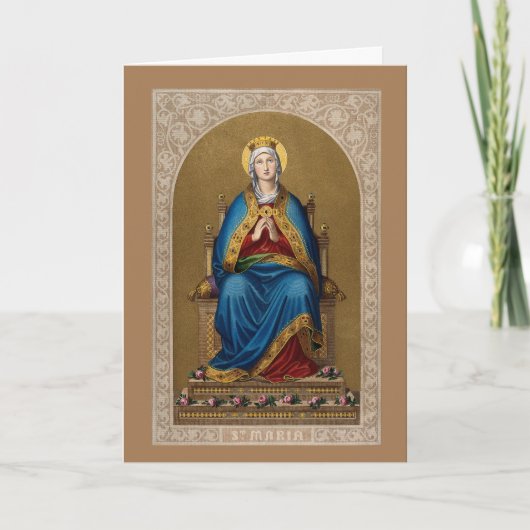 Carte Sainte Marie Vierge Vintage religieuse (Devant)