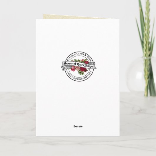 Carte Sainte Messe Catholique Offrant Saint-Valentin (Dos)