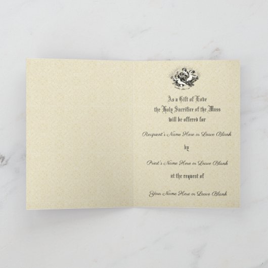 Carte Sainte Messe Catholique Offrant Saint-Valentin (Intérieur)