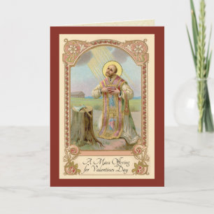 Carte Sainte Messe Catholique Offrant Saint-Valentin
