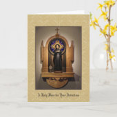Carte Sainte Messe Offrant Saint-Gemma Galgani (Fleur jaune)