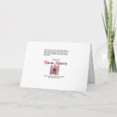 Carte Sainte Philomène percée de flèches (Dos)