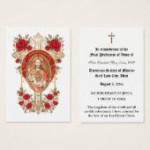 CARTE SAINTE PROFESSION DE VOEUX DE RELIGIEUSE CAT (Devant & derrière)