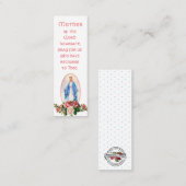 Carte sainte religieuse de mère de Vierge bénie (Devant / Derrière)