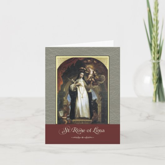 Carte Sainte Rose de Lima Priez Pour Nous (Devant)