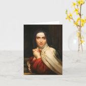 Carte Sainte Thérèse d'Avila (Fleur jaune)