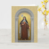 Carte Sainte Thérèse d'Avila (de Jésus) Carmélite (Fleur jaune)
