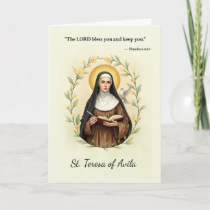 Carte Sainte Thérèse d'Avila Paix et Bénédictions de Die
