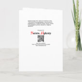 Carte Sainte Thérèse d'Avila (SNV27) Salutation blanche (Dos)