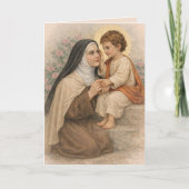 Carte Sainte-Thérèse-de-l'Enfant-Jésus catholique (Devant)