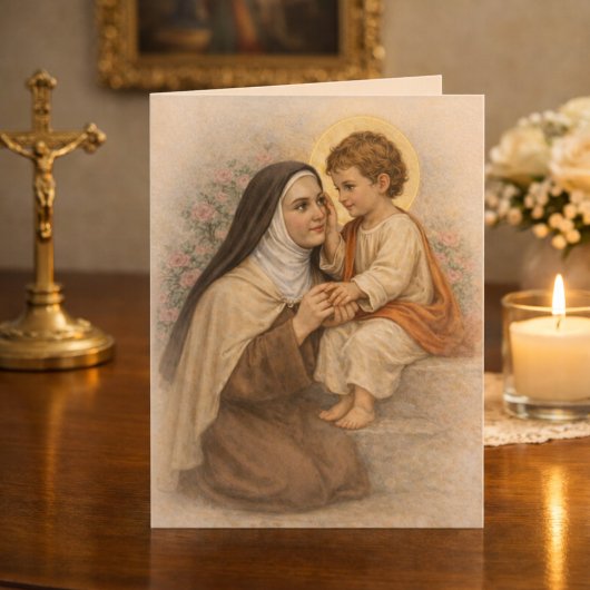 Carte Sainte-Thérèse-de-l'Enfant-Jésus catholique