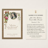 Carte Sainte Thérèse Fleurs de Mariage  (Devant & derrière)