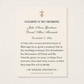 Carte Sainte Thérèse Fleurs de Mariage  (Dos)