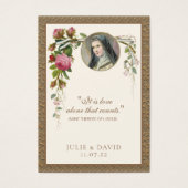 Carte Sainte Thérèse Fleurs de Mariage  (Devant)