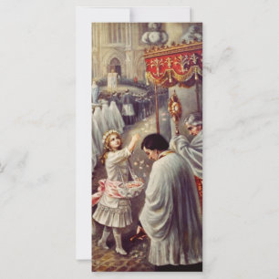 Carte Sainte Thérèse jette des fleurs au Saint Sacrement