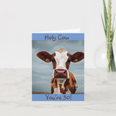 Carte Sainte vache Vous avez 50 ans (Devant)