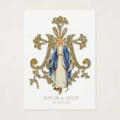 Carte Sainte Vierge catholique de mariage (Devant)