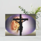 Carte Sainte Vierge Marie à l'ombre de la Croix (Debout devant)