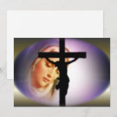 Carte Sainte Vierge Marie à l'ombre de la Croix (Devant / Derrière)