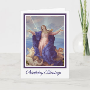 Carte Sainte Vierge Marie Assomption Anniversaire Religi